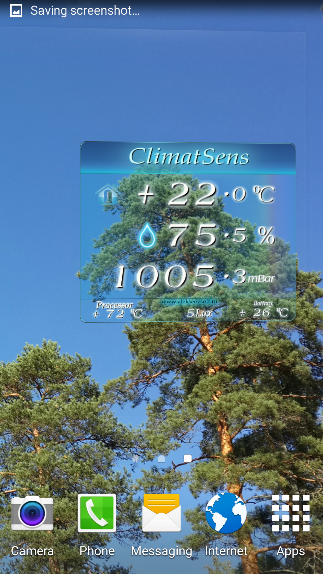 Android application ClimatSens screenshort