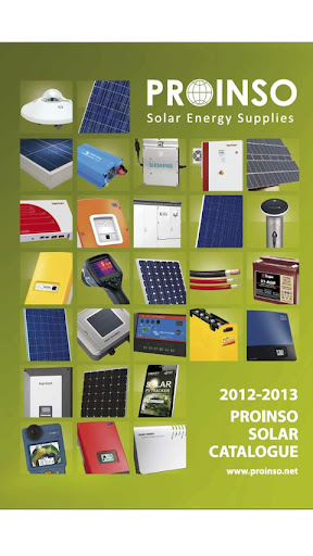 PROINSO SOLAR CATALOGUE 2012