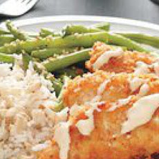 Crunchy Chicken with Sesame Rice and Green Beans