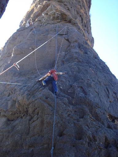 Telbaila left wall climbing