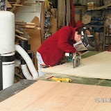 Andreas Russ and Chris building the Swan, April 2007
