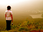 Aya looks upon Saiko Lake