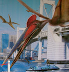A close-up of the pterosaur exhibition sign