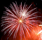 A starburst of fireworks