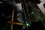 Shinjuku skyscraper district crossing
