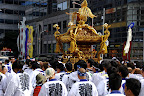 The main shrine is paraded down Ome Kaido in Shinjuku