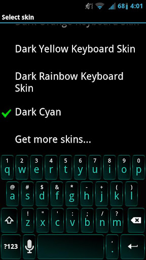 Dark Cyan Keyboard Skin