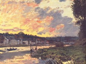Monet: The Seine in Bougival in the Evening Monet: The Seine in Bougival, Evening