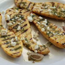 Grilled Yellow Squash with Fresh Dill Vinaigrette and Feta