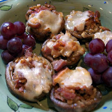 Garlic, Bacon, Cheese Stuffed Mushrooms