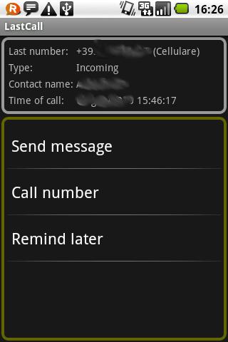 LastCall 1click phone actions