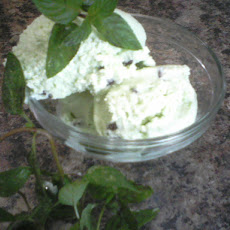 Nicki's Mint cCocolate Chip Ice Cream