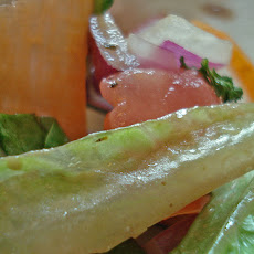 Clean-The-Fridge Chopped Vegetable Salad with Cranberry Vinaigrette
