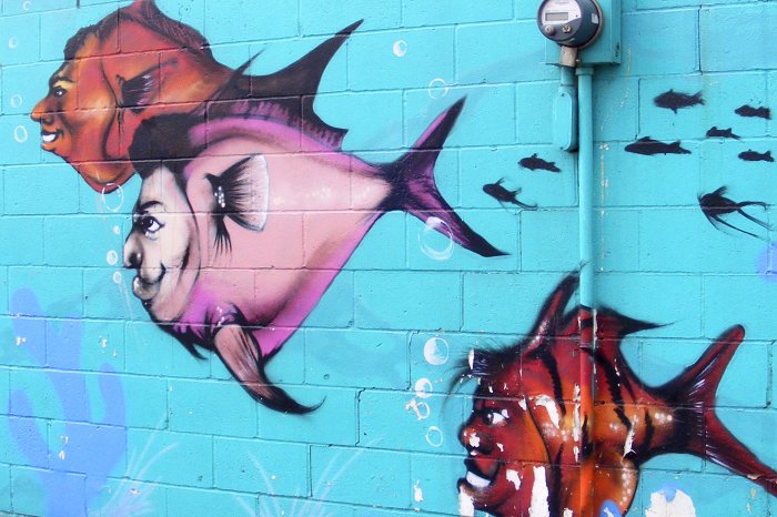 Coney Island fish mural photo