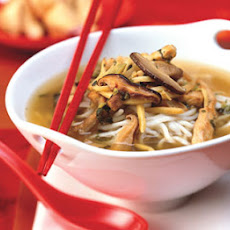 Pork and Noodle Soup with Shiitake and Snow Cabbage