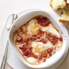 Baked Eggs in Tomato-Parmesan Sauce