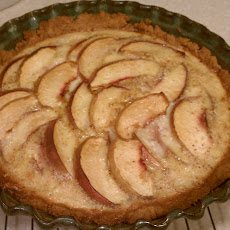 Spicy Peaches and Cream Custard Tart with a Genius Crust