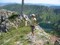 Top of the rocks right before the final slope going up