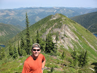 Looking back the ridge line
