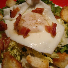 Baby Frisée With Poached Egg and Pancetta