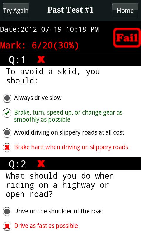 Drivers Test Sample Questions Ontario