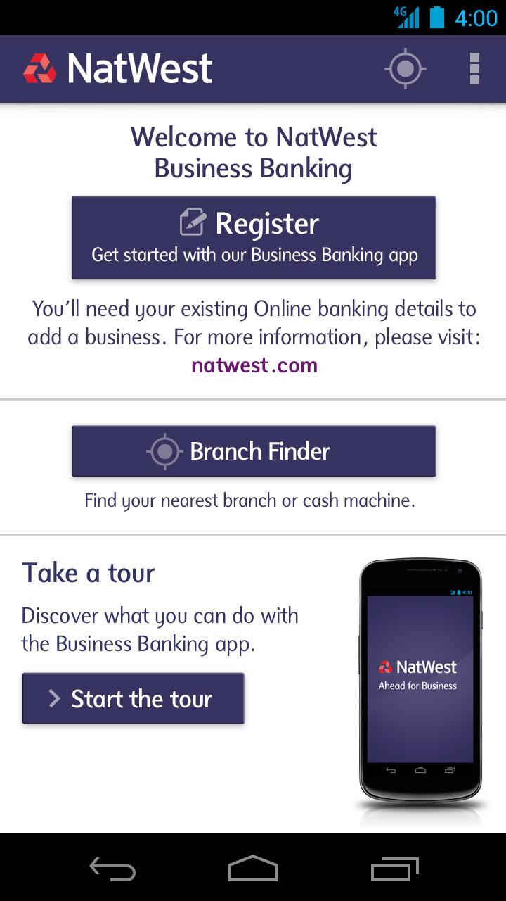 Android application NatWest Business Banking screenshort