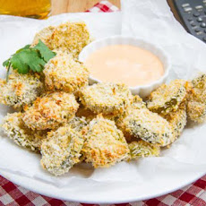 Beer Battered Crispy Baked Pickle Fries