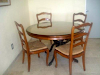 Comedor De Lujo 5 Pzs Madera 100 Y Base De Acero