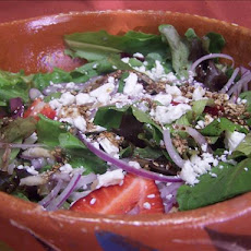 Sherried Greens With Fruit and Blue Cheese