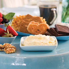 Sweet Dip With Cookies and Fruit