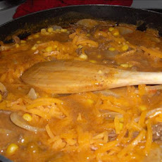 Potato and Beef-Tortilla Skillet