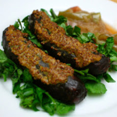 Grilled Sausage Salad with Quick Apple Compote and Watercress