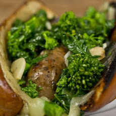 Broccoli Rabe and Provolone Hot Dog