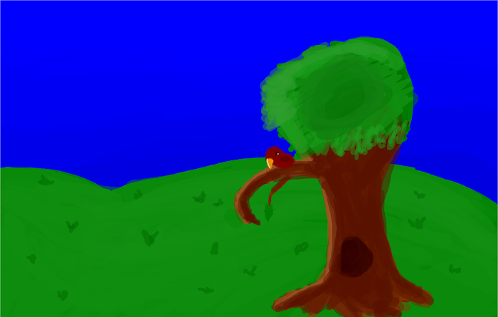 Tree with bird. :3