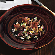 Beet Salad with Cornbread Croutons and Country Ham