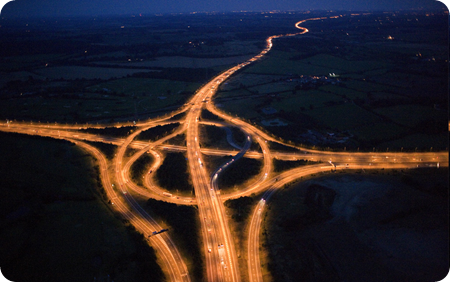 A junction on the M25 motorway Jason Hawkes
