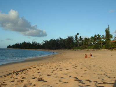 Haena Beach looking east.
