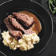 Horseradish-Glazed Brisket and Short Ribs with Root Vegetable Mash