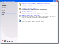 Installation Center: Installation