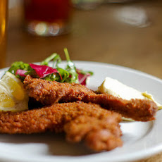 Oven Fried Rabbit with Potato Chips