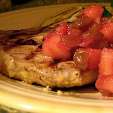 Quick Curried Chops and Fruity Relish