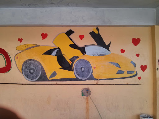 Mural Lamborghini Amarillo