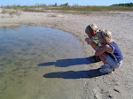 Gabriel and Isabella water's edge, Wilderness State Park 2004