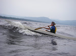 Doug Van Doren Getting a ride in his Betsie Bay Valkyrie. Naturally Superior Adventures Greenland Symposium 2008