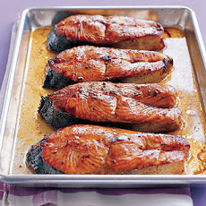 Salmon Steaks With Hoisin Glaze