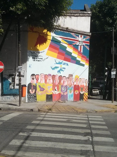Mural Volveremos Malvinas de la Mano de America Latina