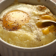 Eggs Baked with Irish Bangers and Cheddar Recipe