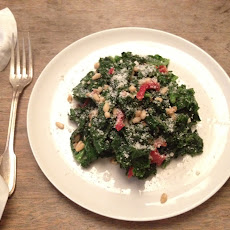 Kale Salad with a garlic - caper vinaigrette