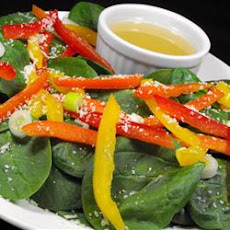 Super Easy Spinach and Red Pepper Salad