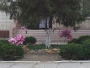 Pink Flamingos Sculpture
